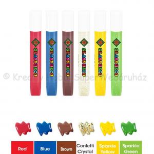 Üvegmatrica festék szett 6 x 10,5 ml + 6 db fényvarázs - karácsonyi angyalka