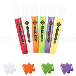 Üvegmatrica festék szett 6 x 10,5 ml + 6 db fényvarázs - robotok