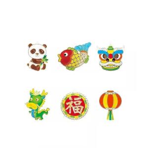 Üvegmatrica festék szett 6 x 10,5 ml + 6 db fényvarázs - sok szerencsét