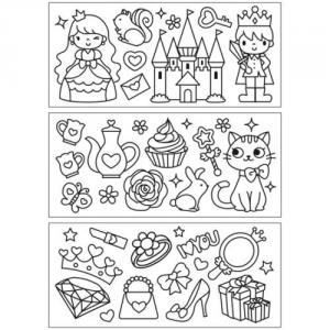 Üvegmatrica- fóliafesték szett 6 x 10,5 ml - Tündérmese