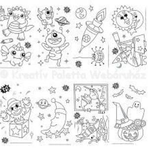 Üvegmatrica- fóliafesték szett 6 x 22 ml + 22 ml kontúr