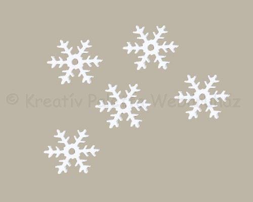 Fa karácsonyi dísz - hókristály 2,5 cm, 5 db