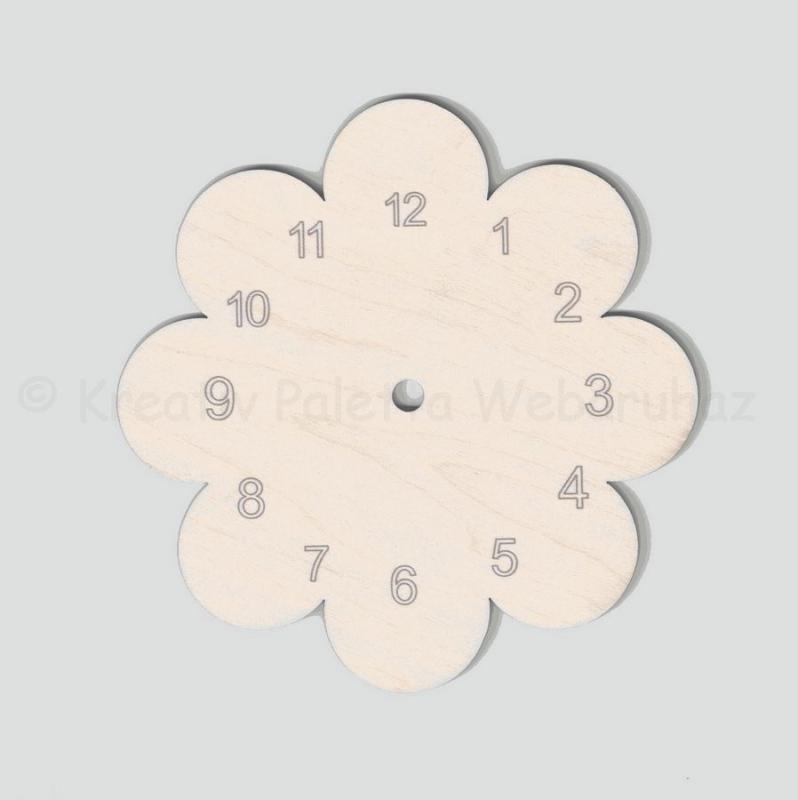 Fa óralap virág, arab számokkal