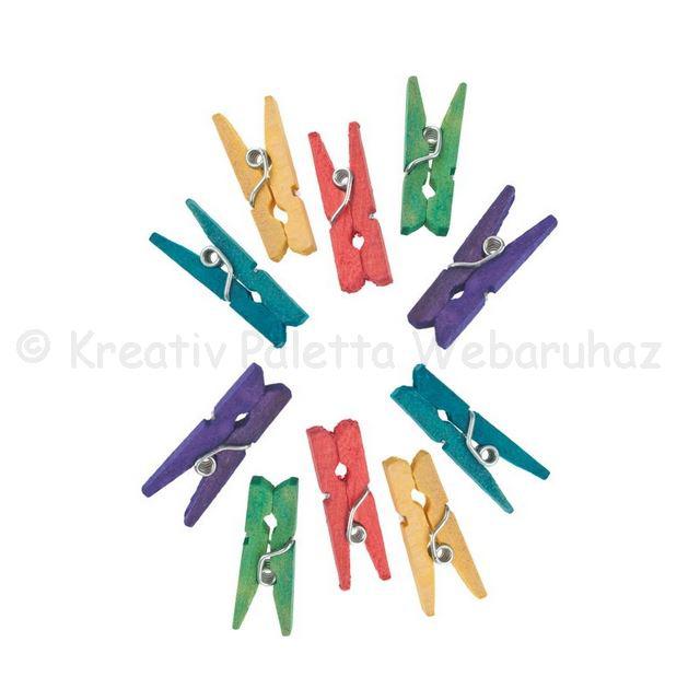 Facsipesz 2,5 cm, 10 db - színes