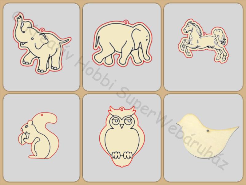 Fafigura - állatok, többféle