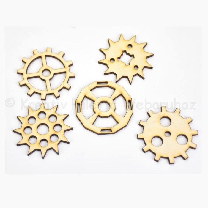 Fafigura - fogaskerekek 5 db