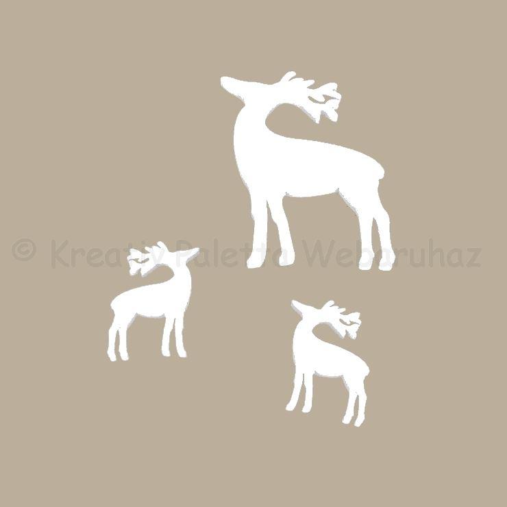 Fafigura - gímszarvasokok 3 db