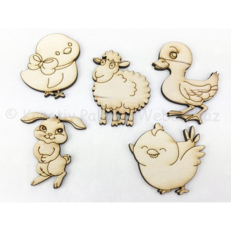 Fafigura - húsvéti figurák 5 db