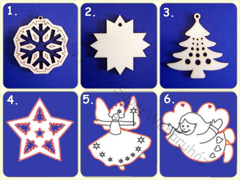 Fafigura - karácsony, többféle