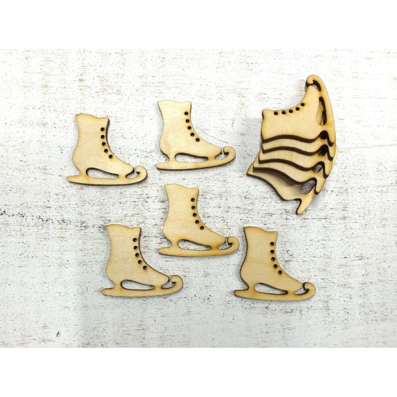 Fafigura - korcsolya 4 cm