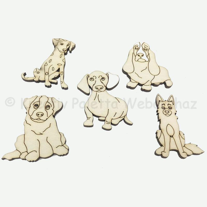 Fafigura - kutyák 5 db