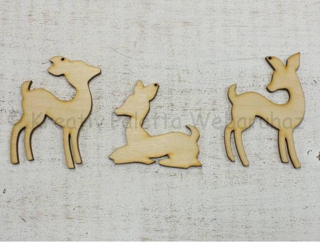 Fafigura - őzikék 3 db