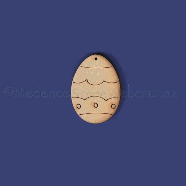 Fafigura - tojás gravírozott 3 cm