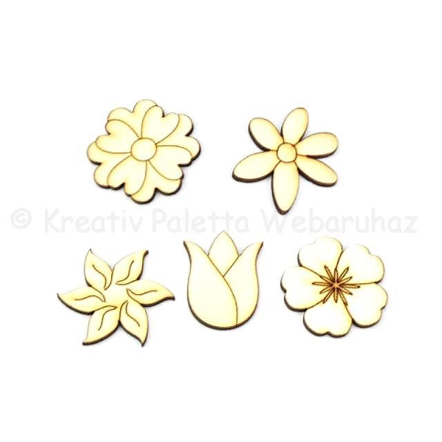 Fafigura - virágok 5 db