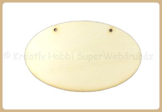 Falap - ovális 2 fúrt lyukkal 12 x 6 cm