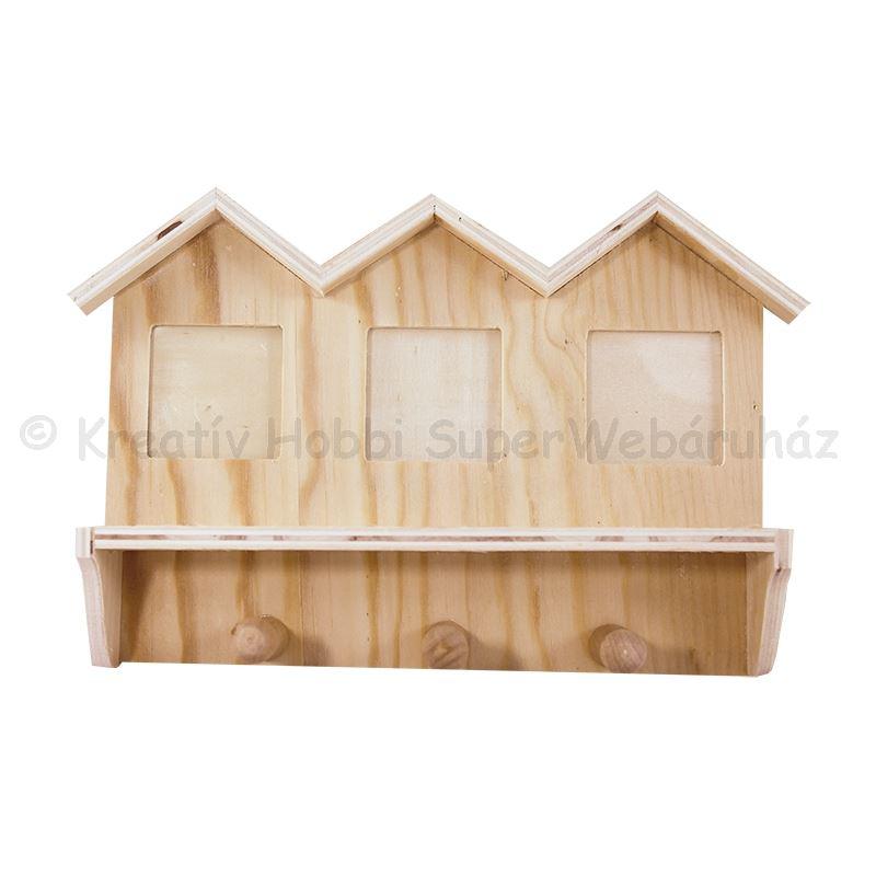 Fali akasztó fényképtartókkal 26 x 5 x 16 cm