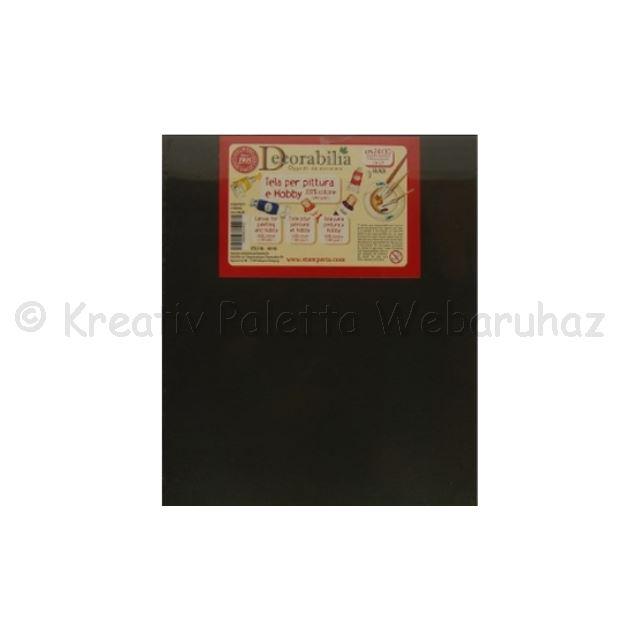 Fekete feszített vászon 18 x 24 cm