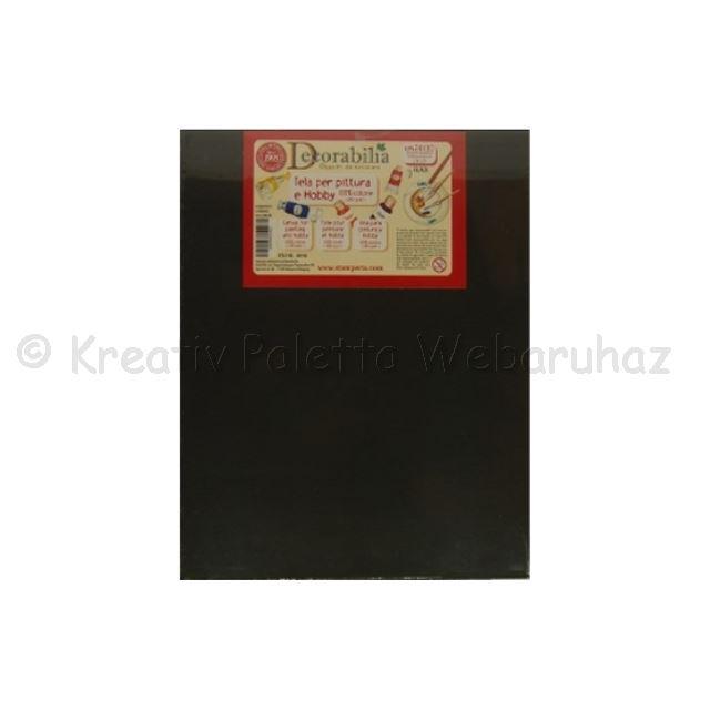 Fekete feszített vászon 24 x 30 cm