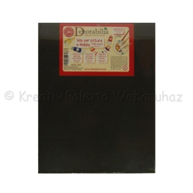 Fekete feszített vászon 30 x 40 cm