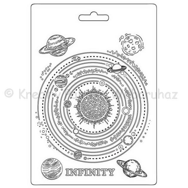 Felületmintázó- textúra lap, A5 - Cosmos Infinity
