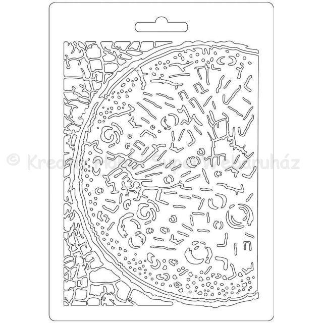 Felületmintázó- textúra lap, A5 - kozmosz, hold