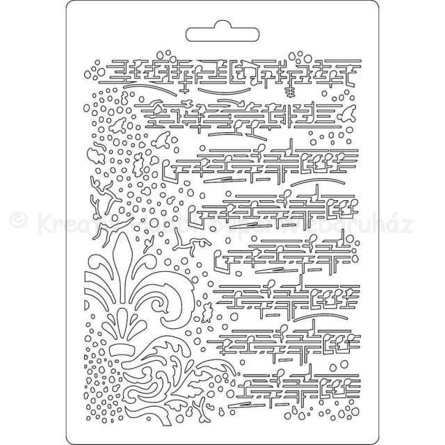 Felületmintázó- textúra lap, A5 - zene