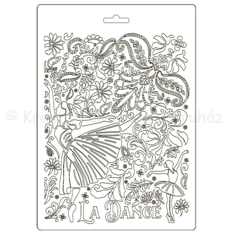 Felületmintázó- textúra lap, A5 - zene, tánc szenvedély