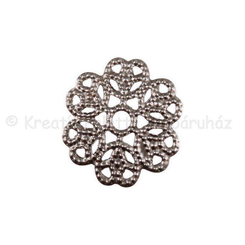 Fém díszítőelem - kerek csipke 2 cm