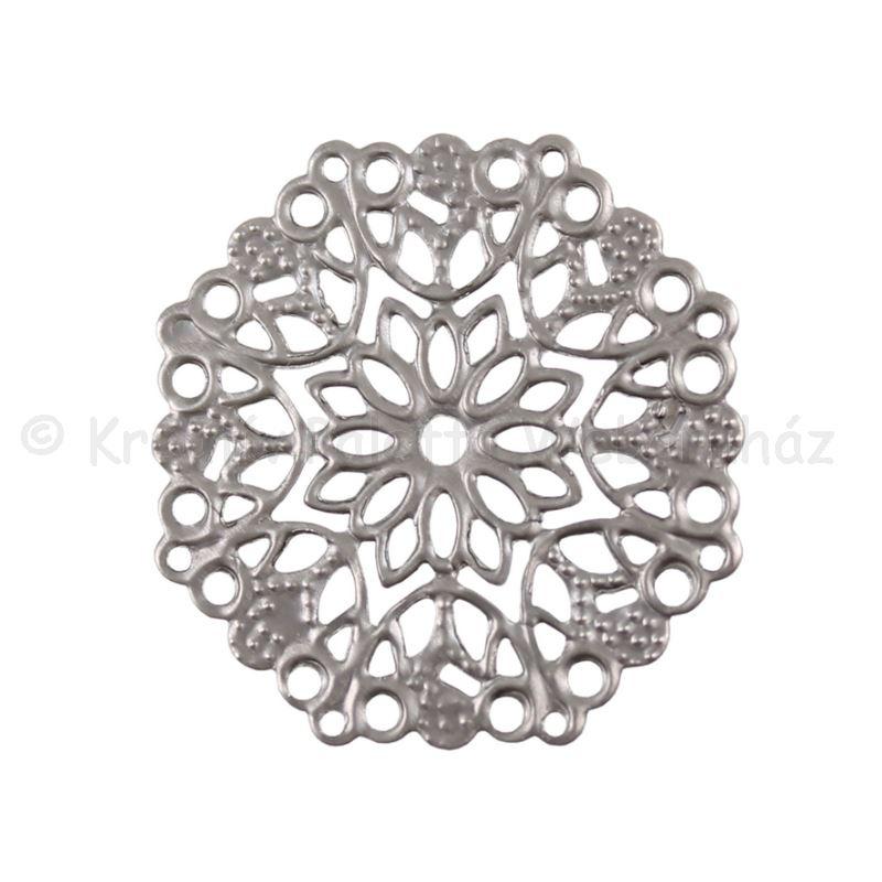 Fém díszítőelem - kerek csipke 3,5 cm