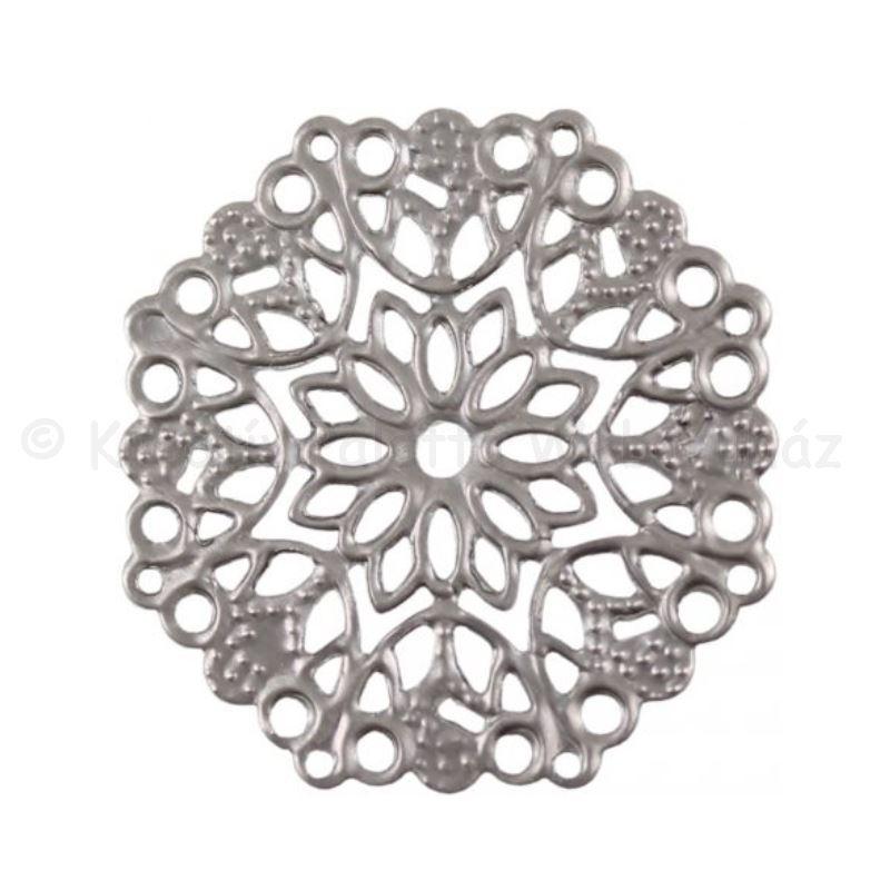 Fém díszítőelem - kerek csipke 4,8 cm