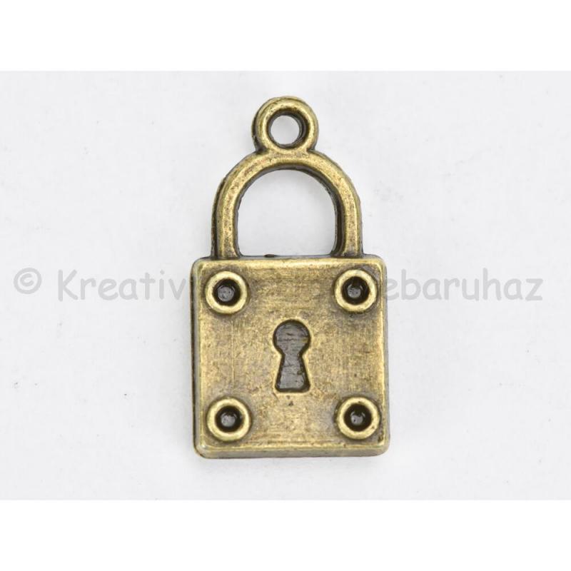 Fém díszítőelem - lakat 1 x 1,9 cm