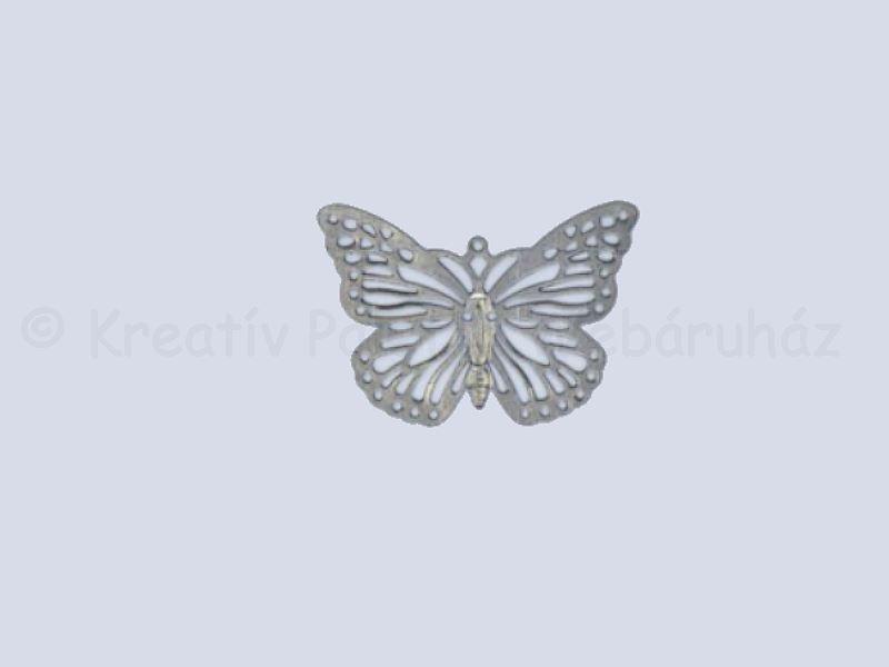 Fém díszítőelem -  pillangó 2 x 3 cm