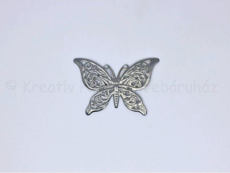 Fém díszítőelem -  pillangó 2,7 x 4 cm