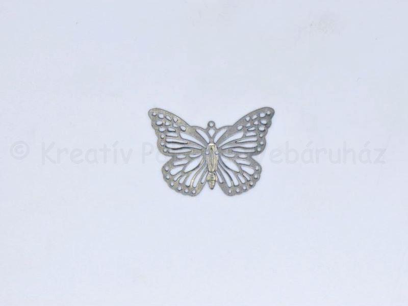 Fém díszítőelem -  pillangó 2,7 x 4 cm