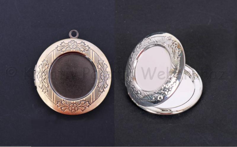 Fém medál kerek nyitható, 33 mm