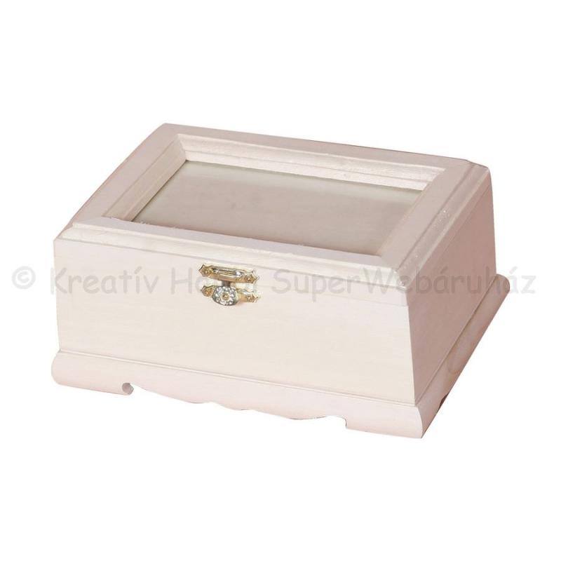 Fényképtartós fadoboz 16 x 12 x 7 cm