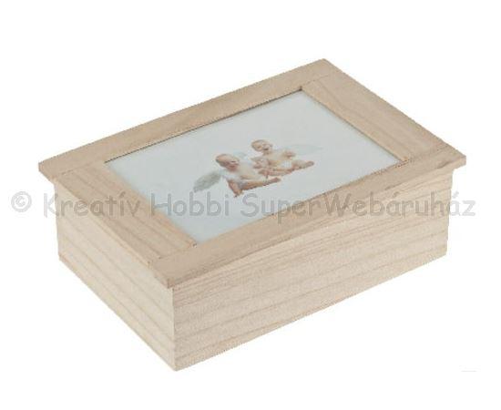 Fényképtartós fadoboz 24 x 16 x 8,3 cm