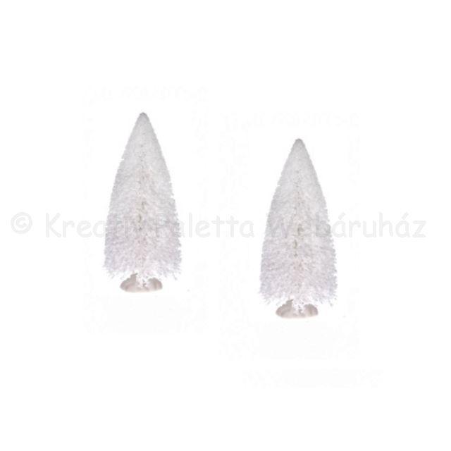 Fenyő dekoráció 6 cm 2 db - fehér