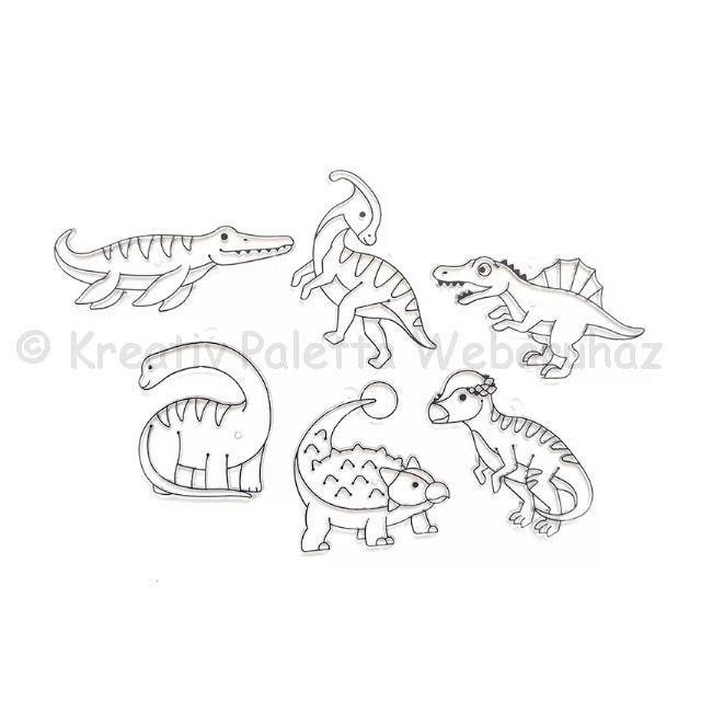 Fényvarázs 6 db-os készlet - dinoszauroszok