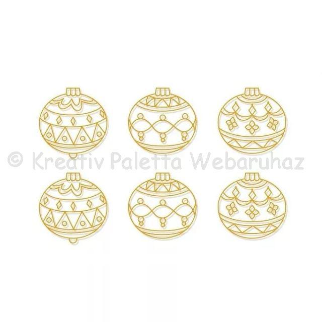 Fényvarázs 6 db-os készlet - karácsonyi gömbök