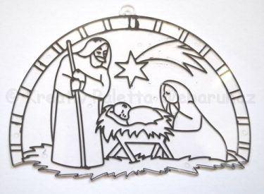 Fényvarázs ablakkép - Betlehem 14 x 10 cm