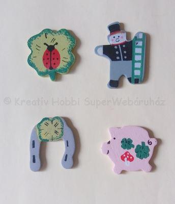 Festett fafigura - szerencsehozó, többféle