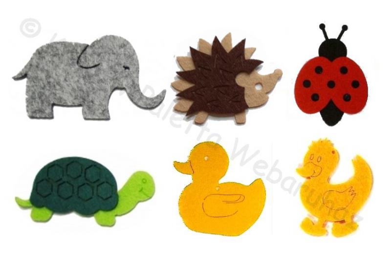 Filcfigura - állatok többféle