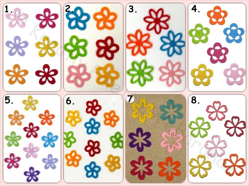 Filcfigura - áttört szirmú virág