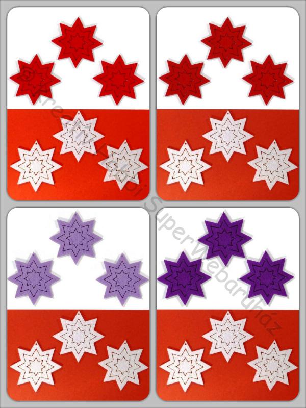 Filcfigura - csillag, gravírozott