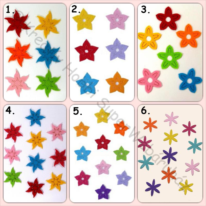 Filcfigura - csillagvirág