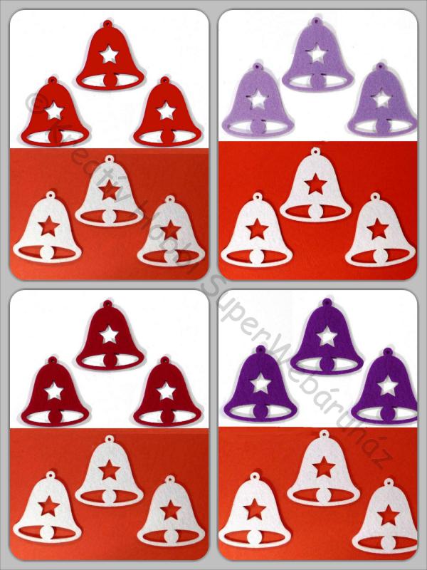 Filcfigura - harang csillag mintával