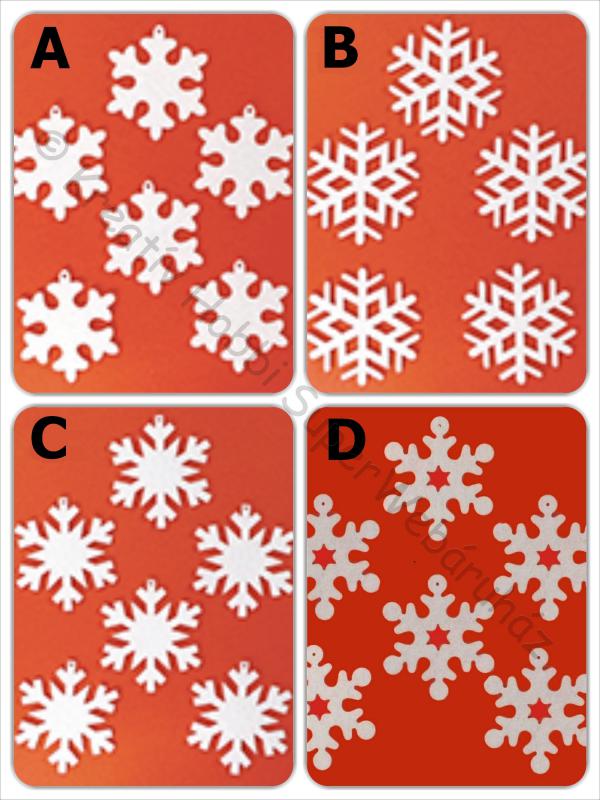 Filcfigura - hópehely