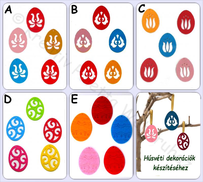 Filcfigura - húsvéti tojások mintás