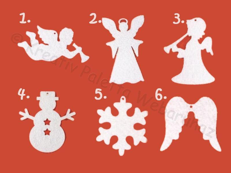 Filcfigura - karácsonyi többféle, 1 db